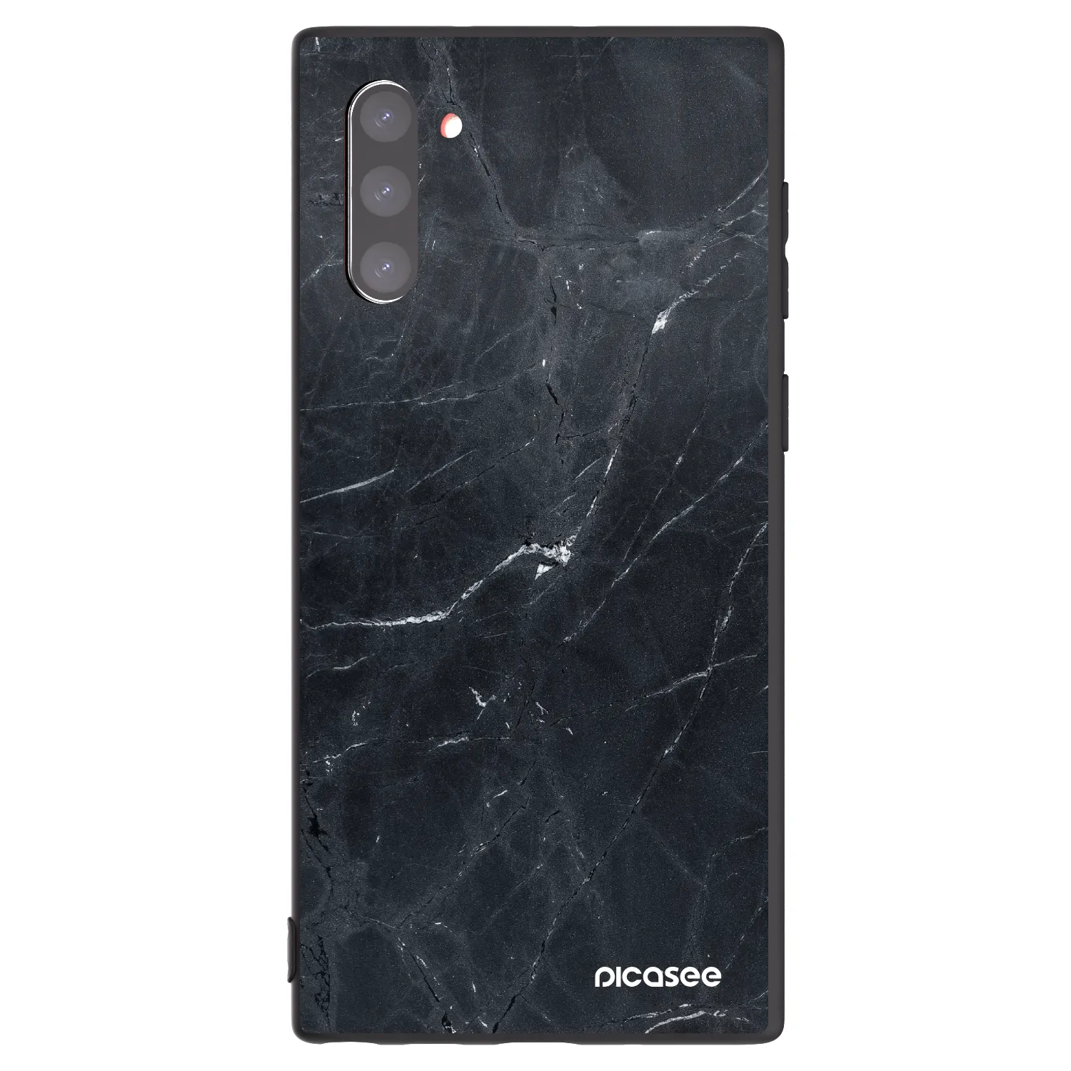 Picasee Μαύρη θήκη σιλικόνης για Samsung Galaxy Note 10 N970F - Black marble