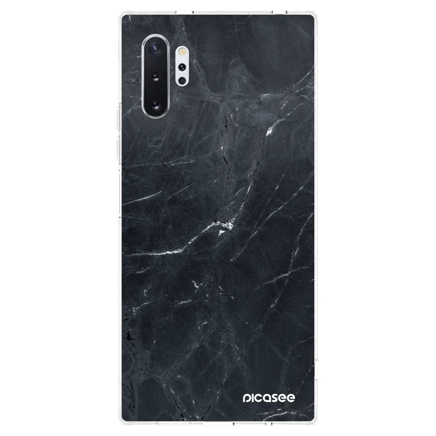 Picasee διαφανής θήκη σιλικόνης Samsung Galaxy Note 10+ N975F - Black marble