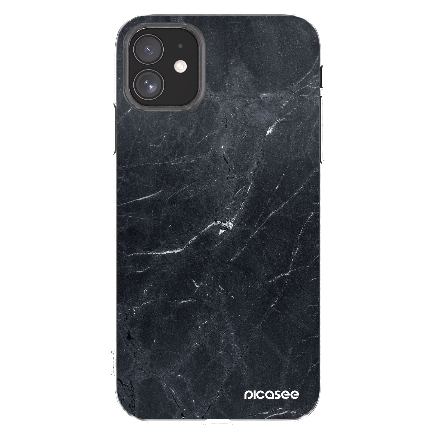 Picasee διαφανής θήκη σιλικόνης Apple iPhone 11 - Black marble