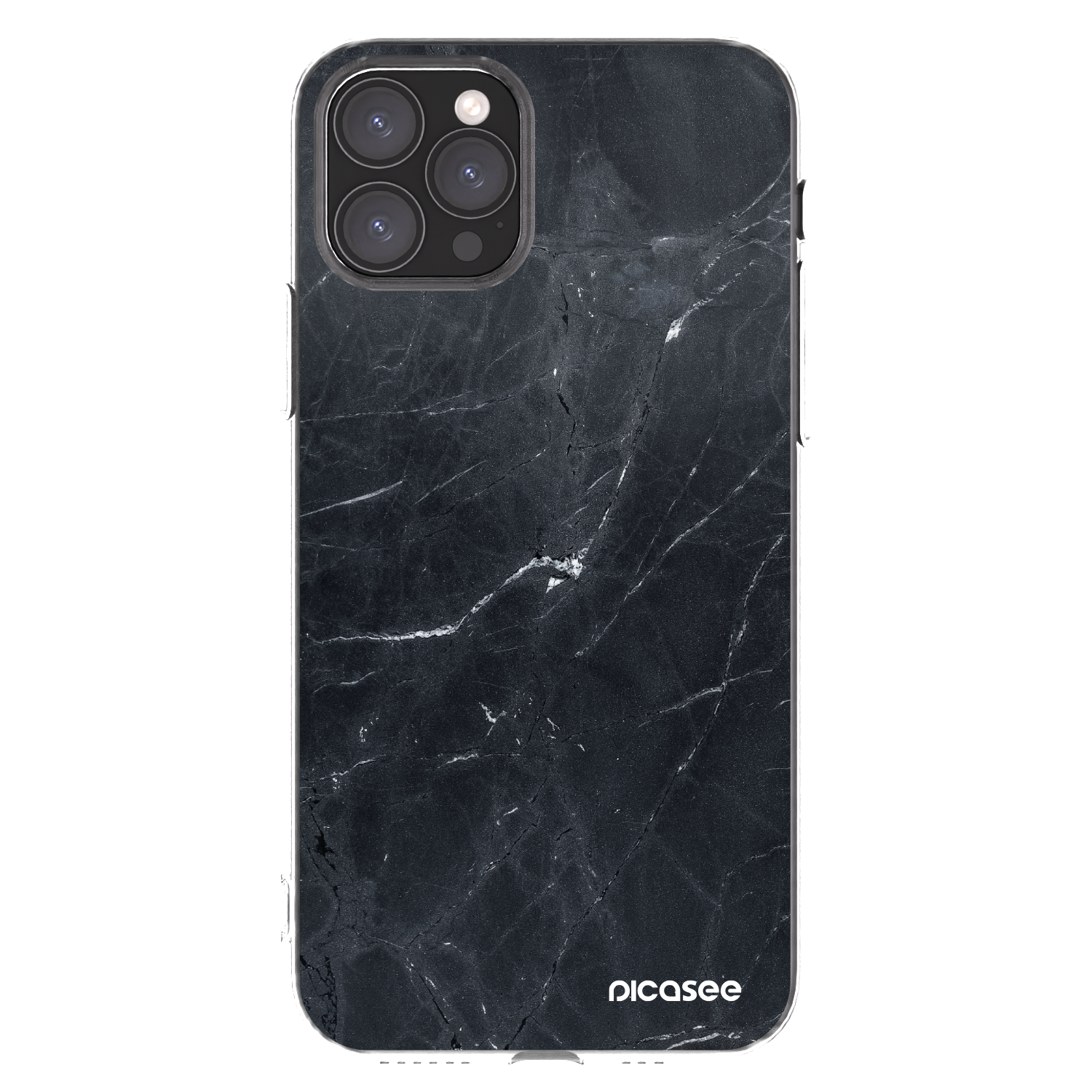 Picasee διαφανής θήκη σιλικόνης Apple iPhone 11 Pro - Black marble