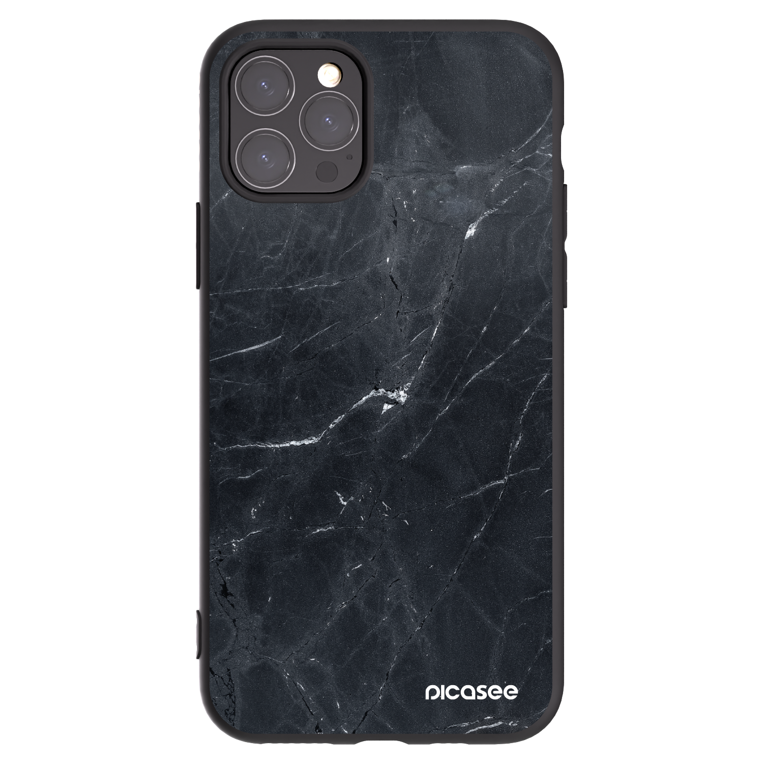 Picasee Μαύρη θήκη σιλικόνης για Apple iPhone 11 Pro - Black marble