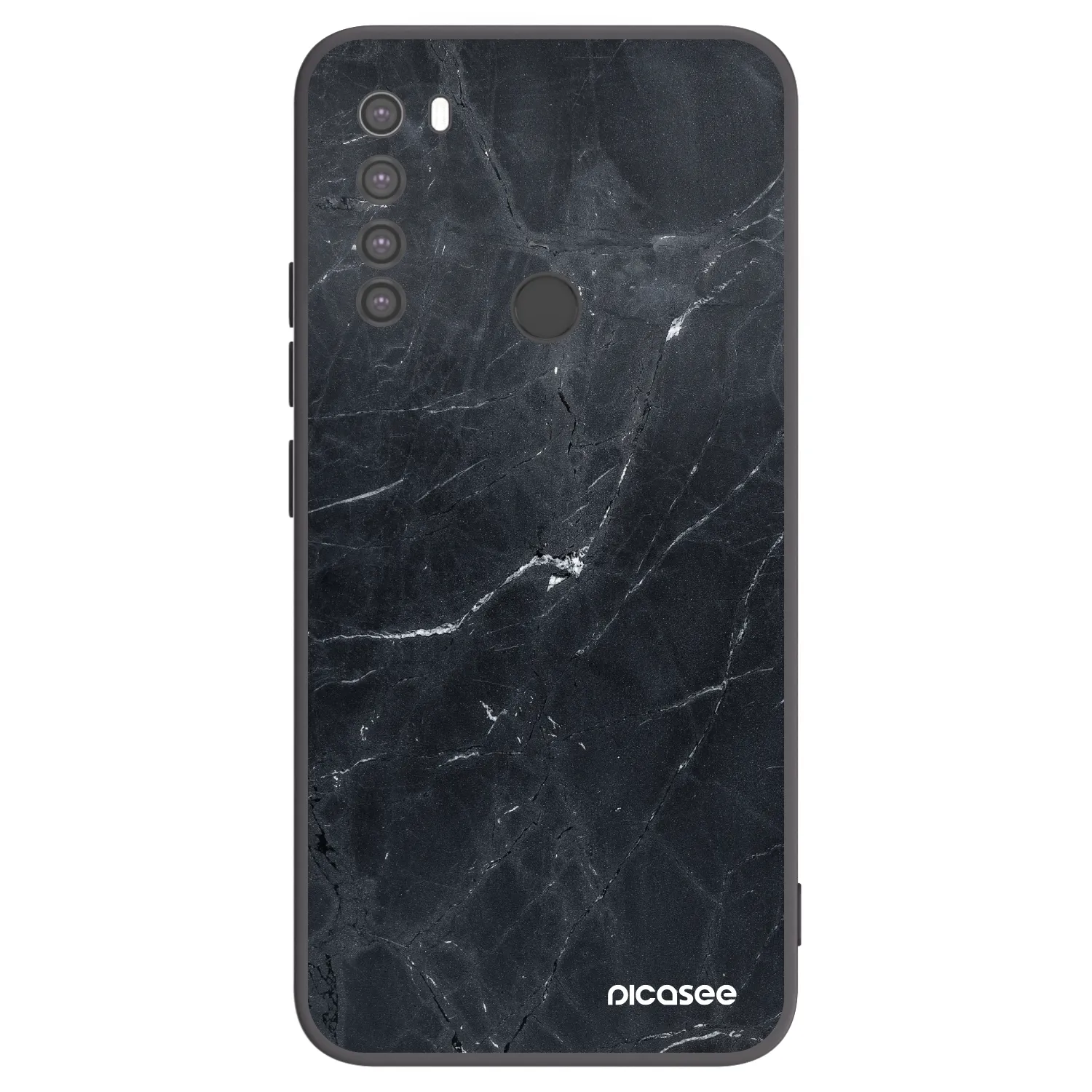 Picasee Μαύρη θήκη σιλικόνης για Xiaomi Redmi Note 8 - Black marble