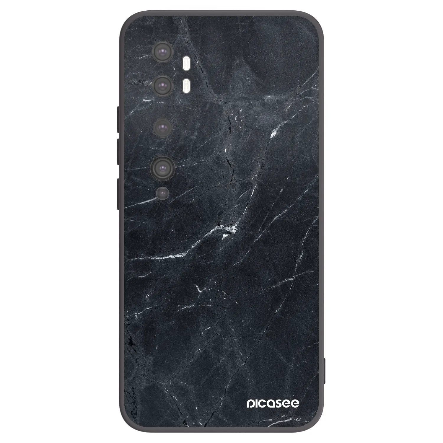 Picasee Μαύρη θήκη σιλικόνης για Xiaomi Mi Note 10 (Pro) - Black marble