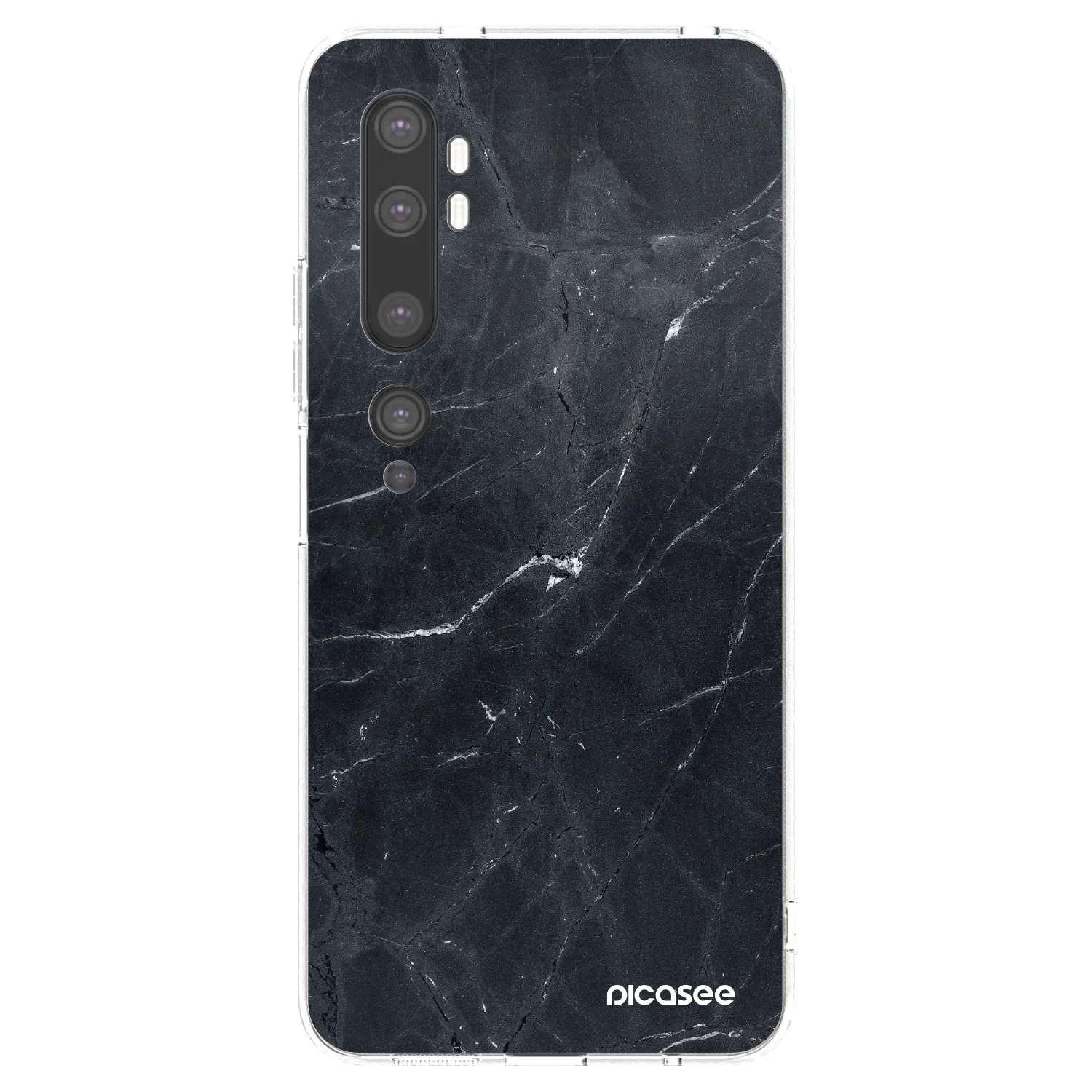 Picasee διαφανής θήκη σιλικόνης Xiaomi Mi Note 10 (Pro) - Black marble
