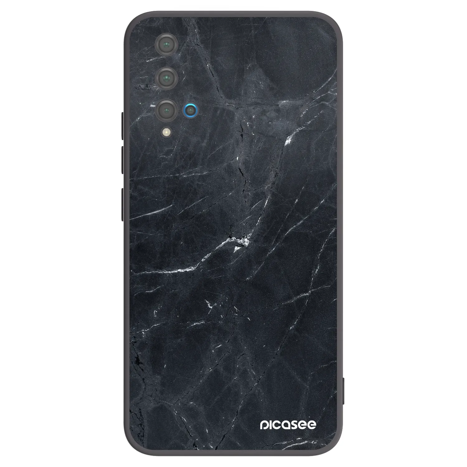 Picasee Μαύρη θήκη σιλικόνης για Huawei Nova 5T - Black marble
