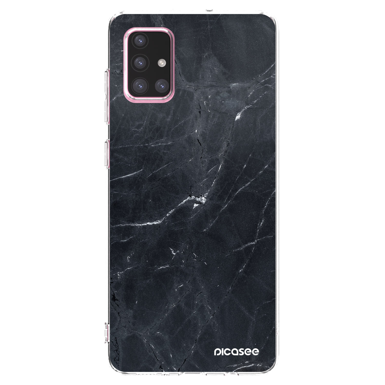 Picasee διαφανής θήκη σιλικόνης Samsung Galaxy A71 A715F - Black marble