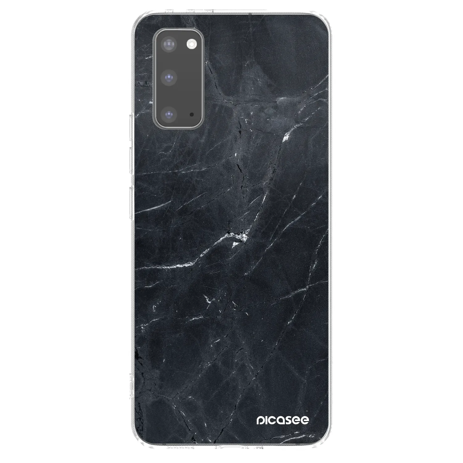 Picasee διαφανής θήκη σιλικόνης Samsung Galaxy S20 G980F - Black marble