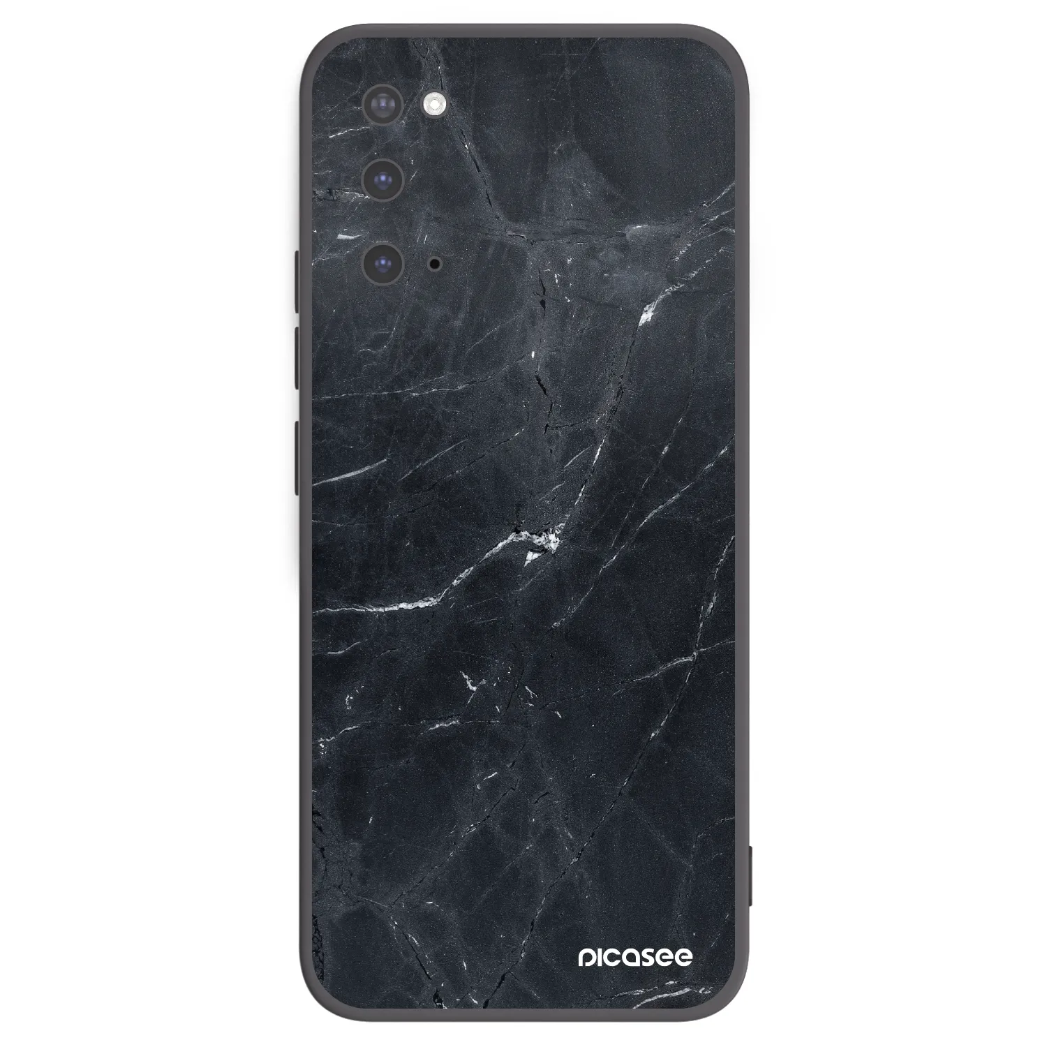Picasee Μαύρη θήκη σιλικόνης για Samsung Galaxy S20 G980F - Black marble