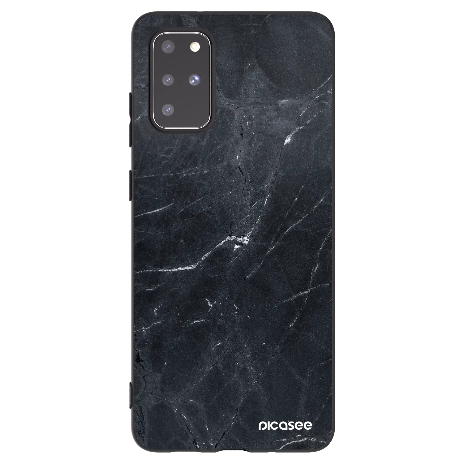 Picasee Μαύρη θήκη σιλικόνης για Samsung Galaxy S20+ G985F - Black marble