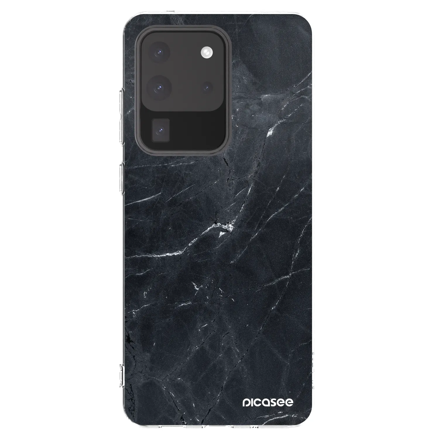 Picasee διαφανής θήκη σιλικόνης Samsung Galaxy S20 Ultra 5G G988F - Black marble