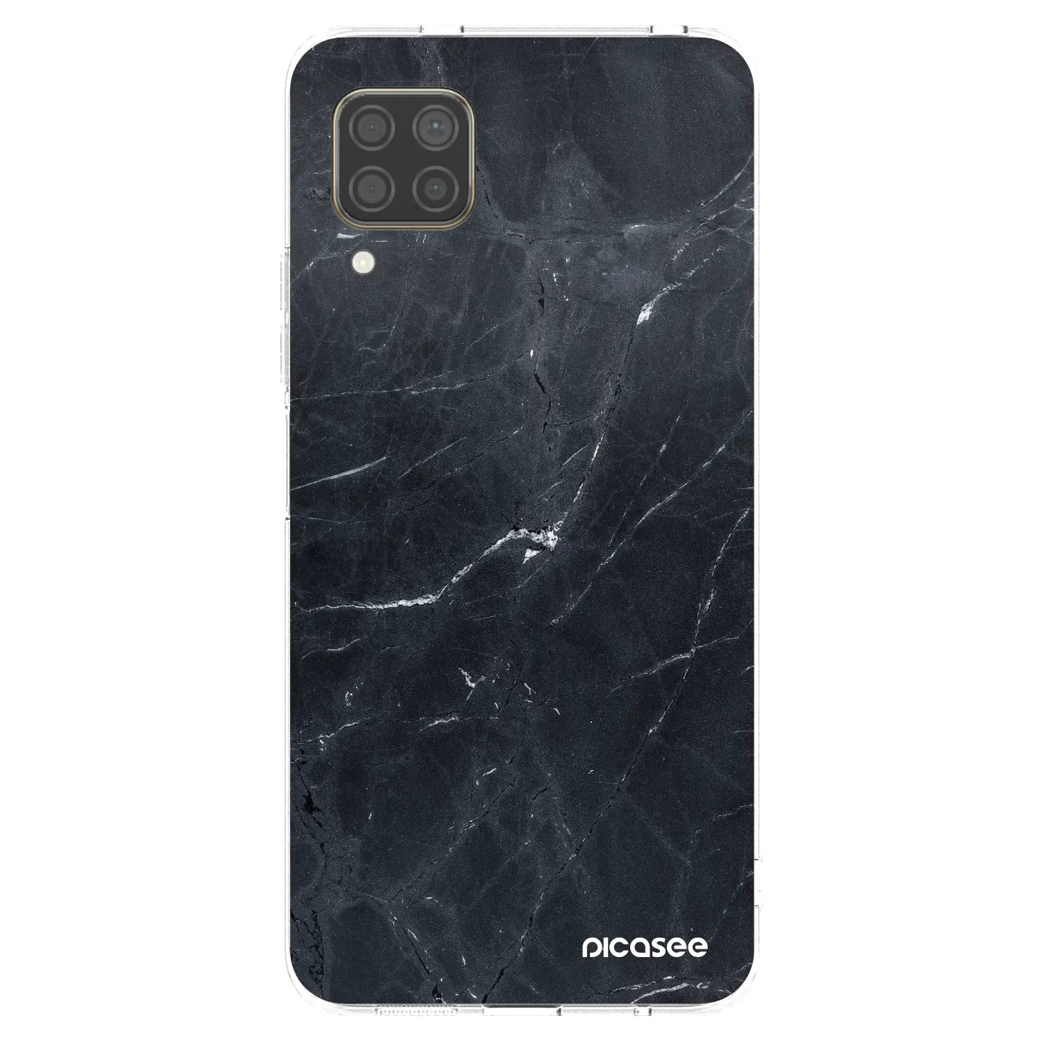 Picasee διαφανής θήκη σιλικόνης Huawei P40 Lite - Black marble