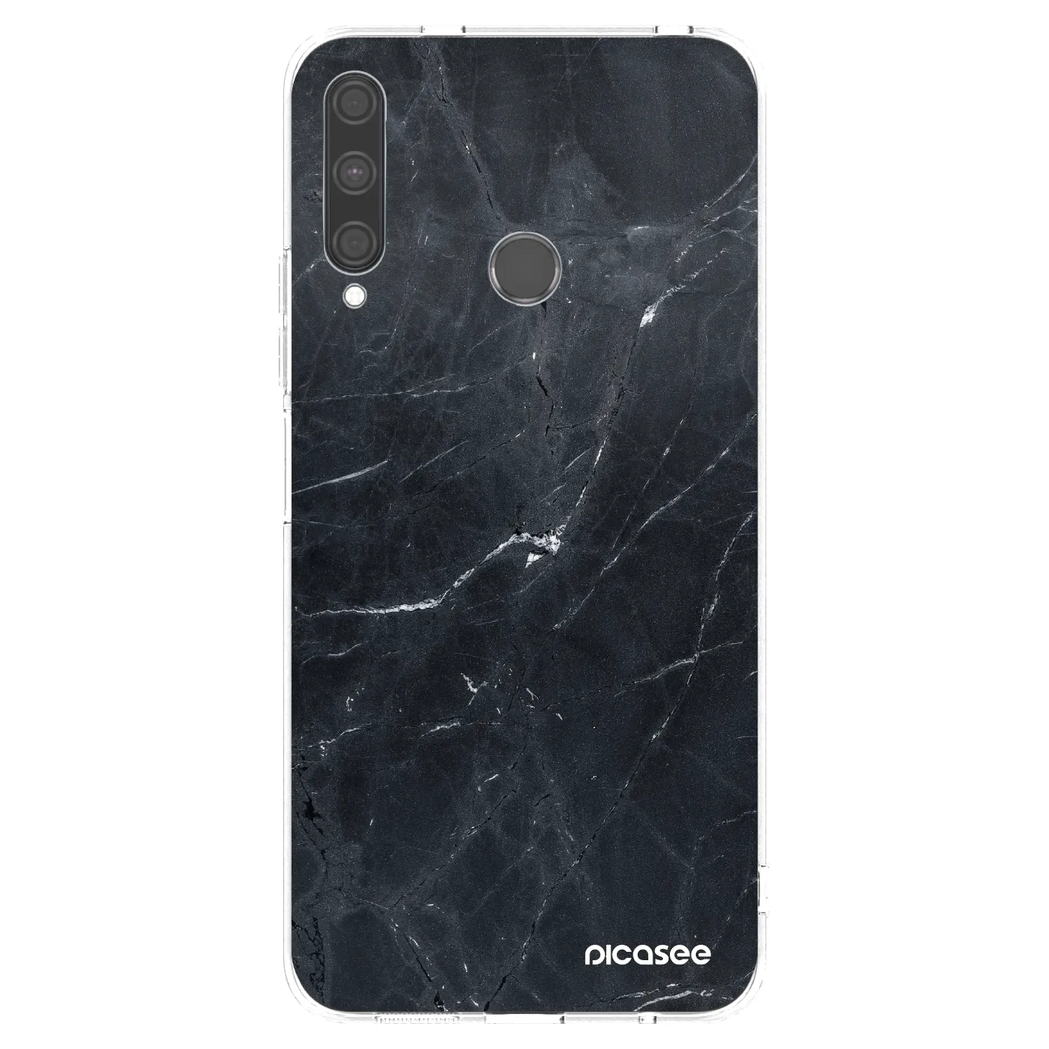 Picasee διαφανής θήκη σιλικόνης Huawei P40 Lite E - Black marble