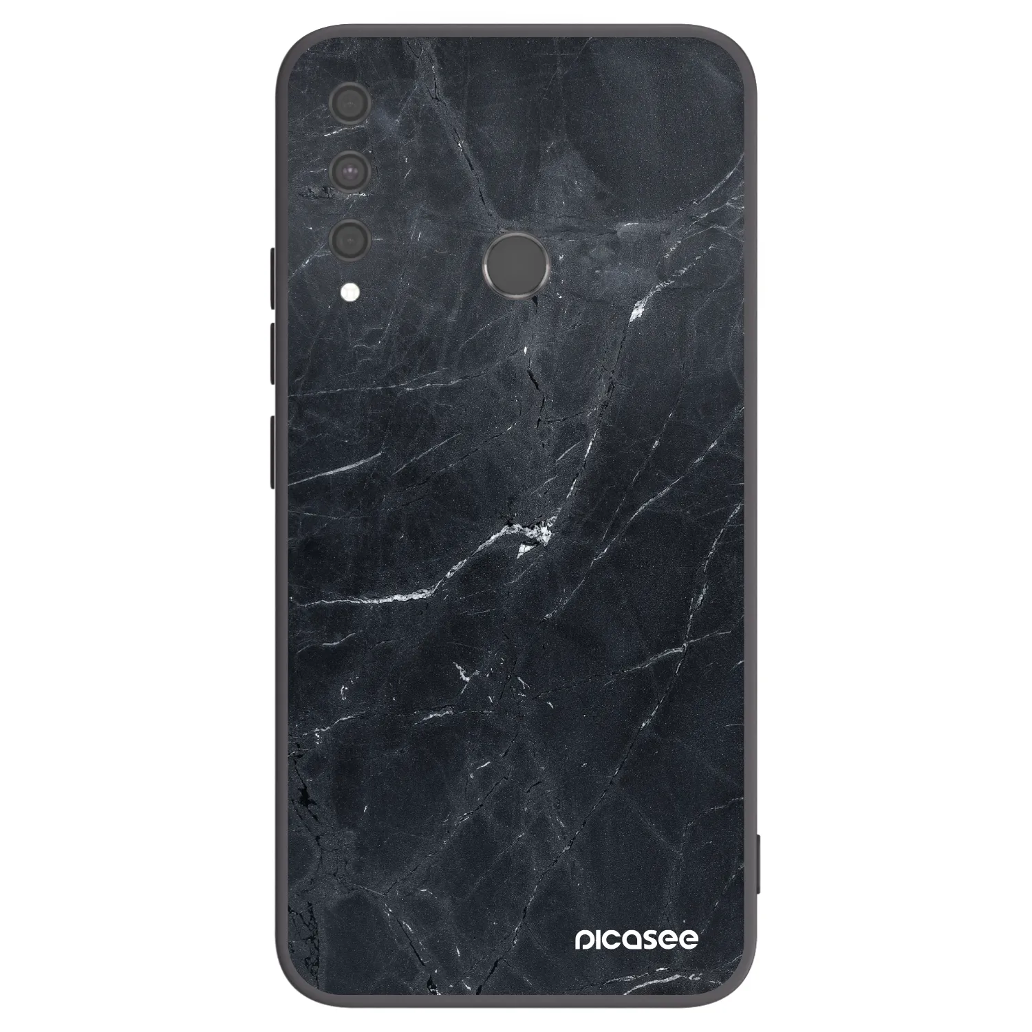 Picasee Μαύρη θήκη σιλικόνης για Huawei P40 Lite E - Black marble