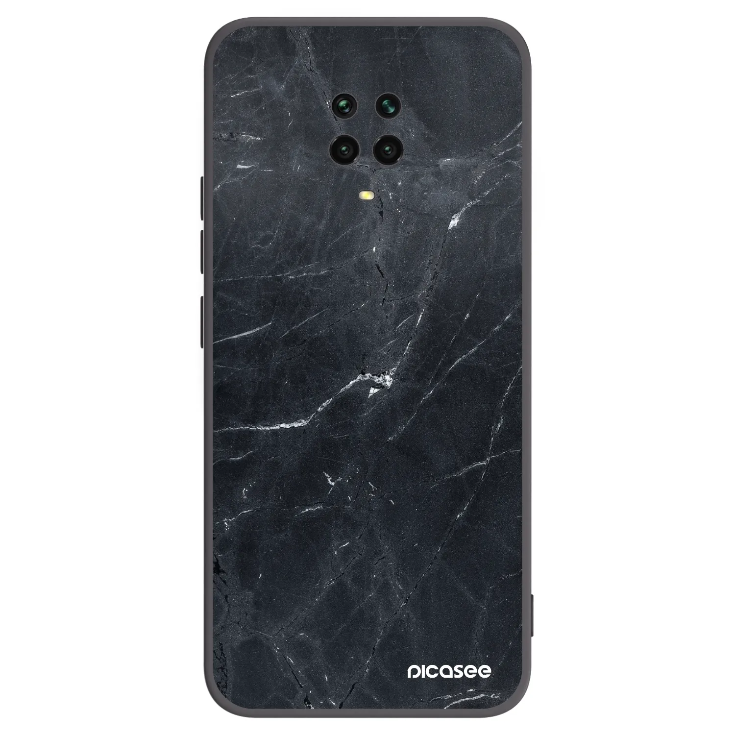 Picasee Μαύρη θήκη σιλικόνης για Xiaomi Redmi Note 9 Pro - Black marble