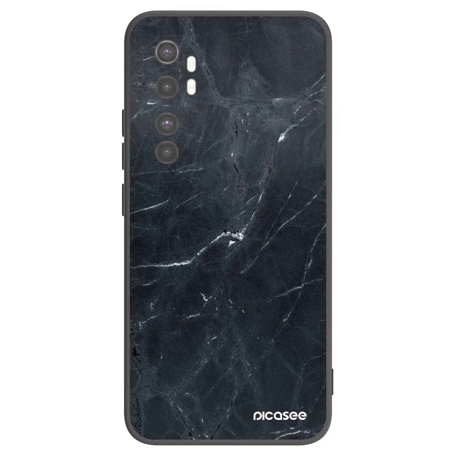 Picasee Μαύρη θήκη σιλικόνης για Xiaomi Mi Note 10 Lite - Black marble
