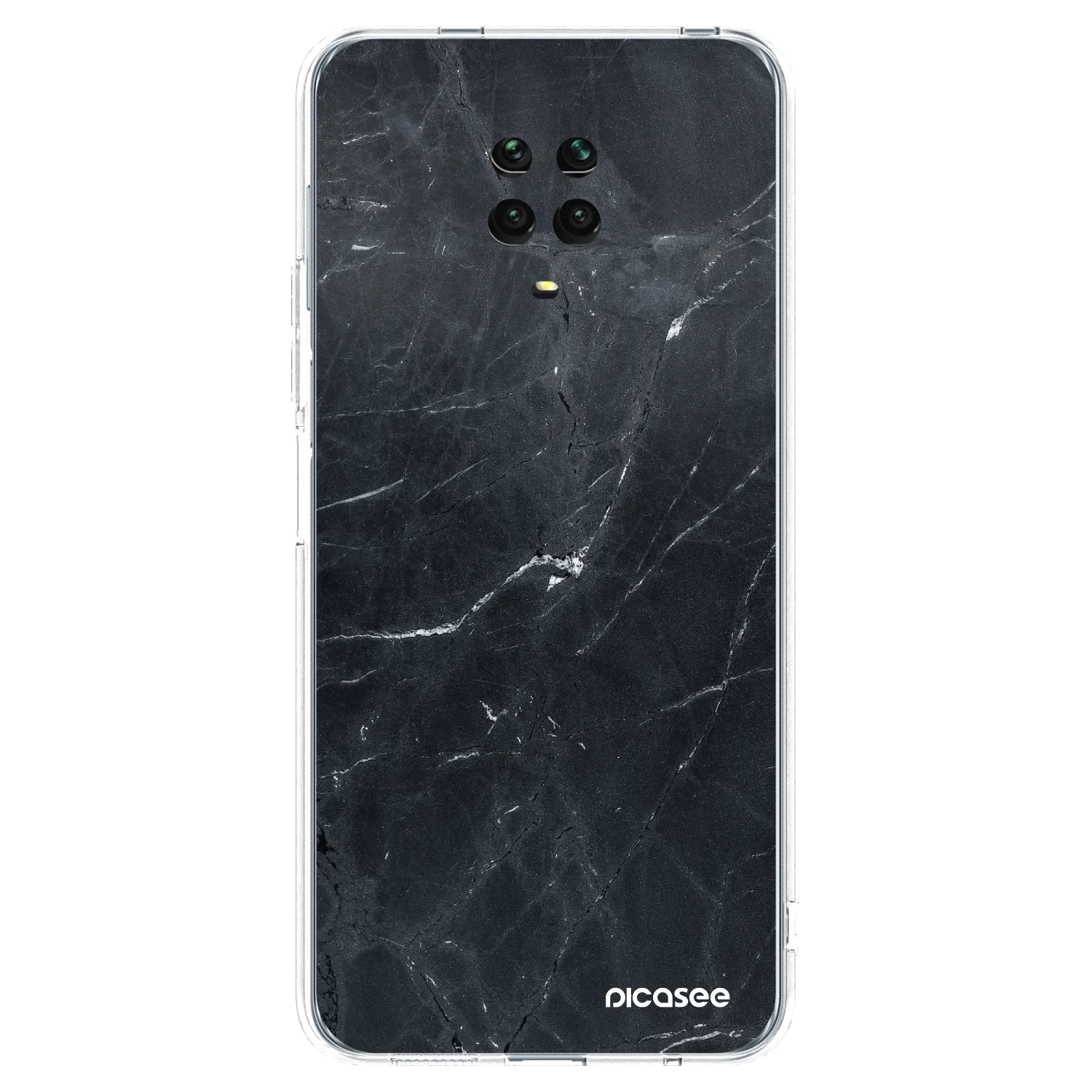 Picasee διαφανής θήκη σιλικόνης Xiaomi Redmi Note 9S - Black marble