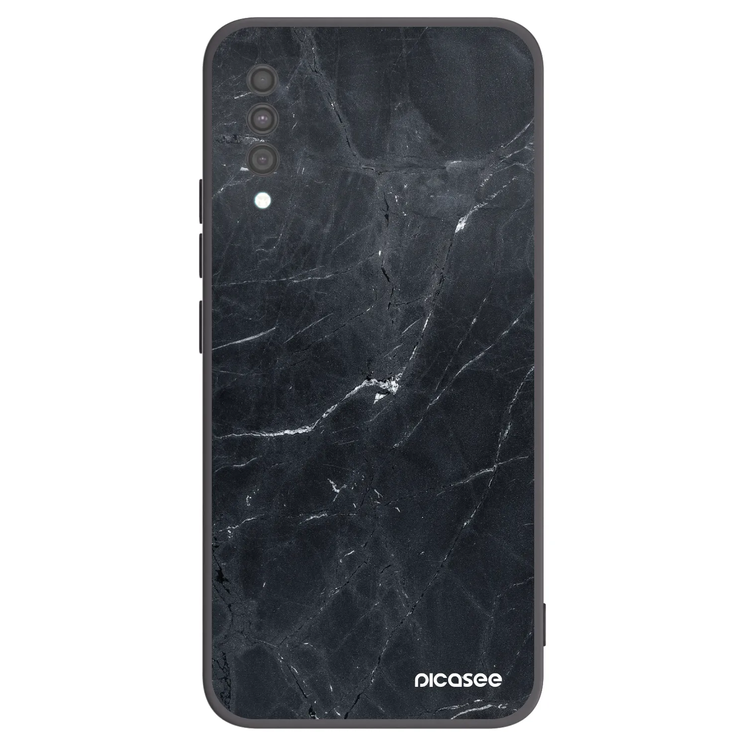 Picasee Μαύρη θήκη σιλικόνης για Samsung Galaxy A30s A307F - Black marble