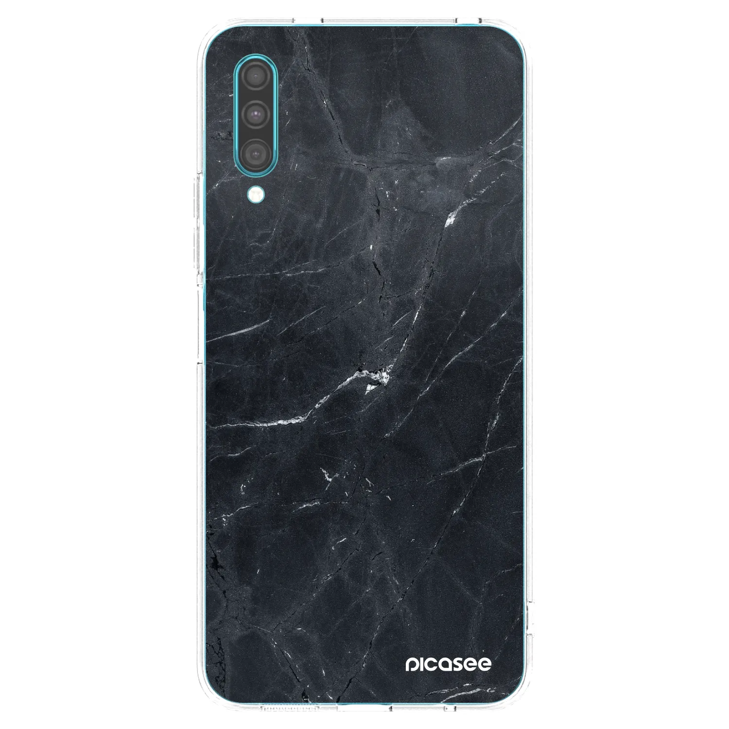 Picasee διαφανής θήκη σιλικόνης Samsung Galaxy A30s A307F - Black marble
