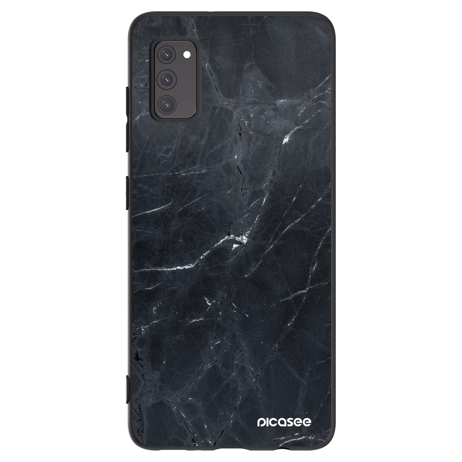 Picasee Μαύρη θήκη σιλικόνης για Samsung Galaxy A41 A415F - Black marble