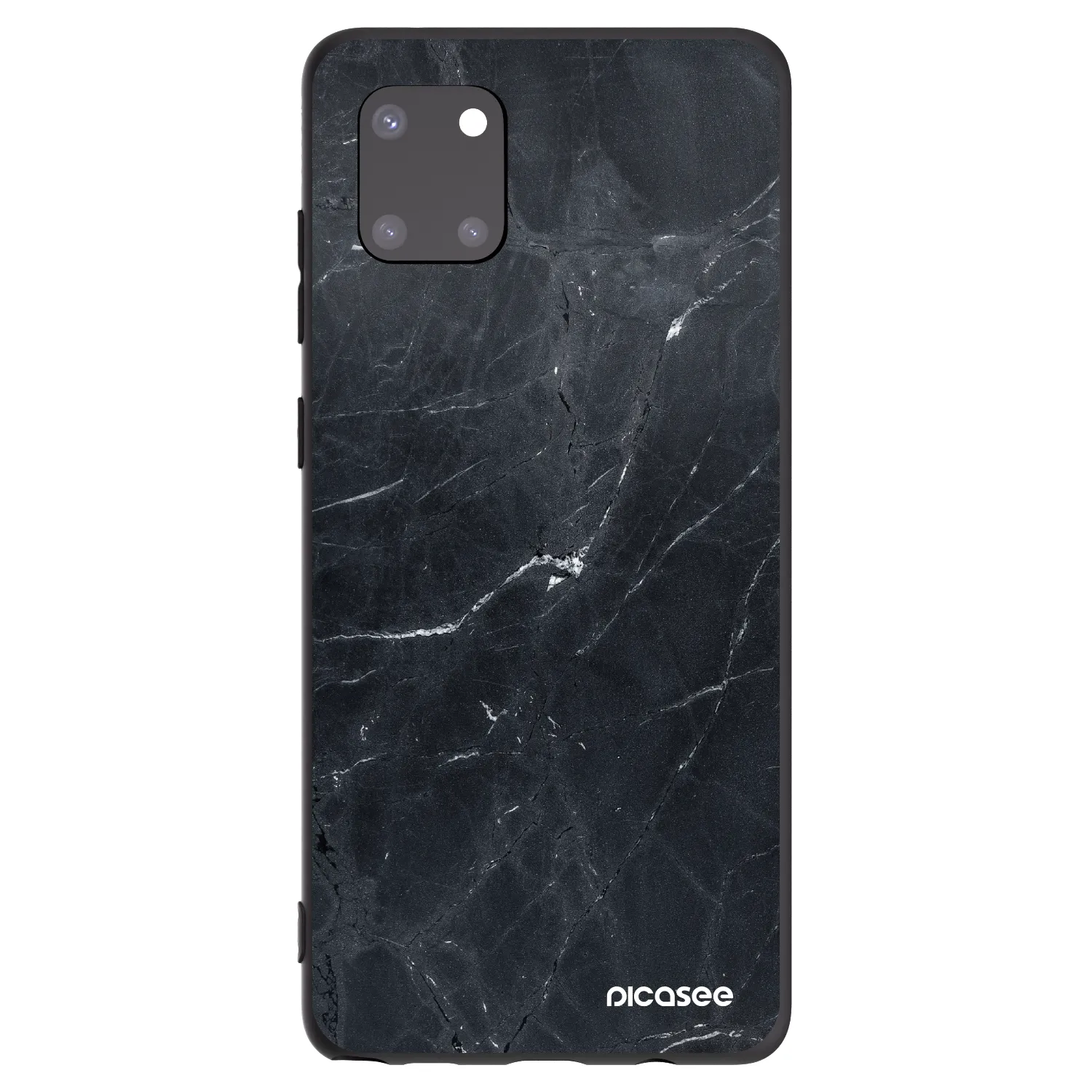 Picasee Μαύρη θήκη σιλικόνης για Samsung Galaxy Note 10 Lite N770F - Black marble