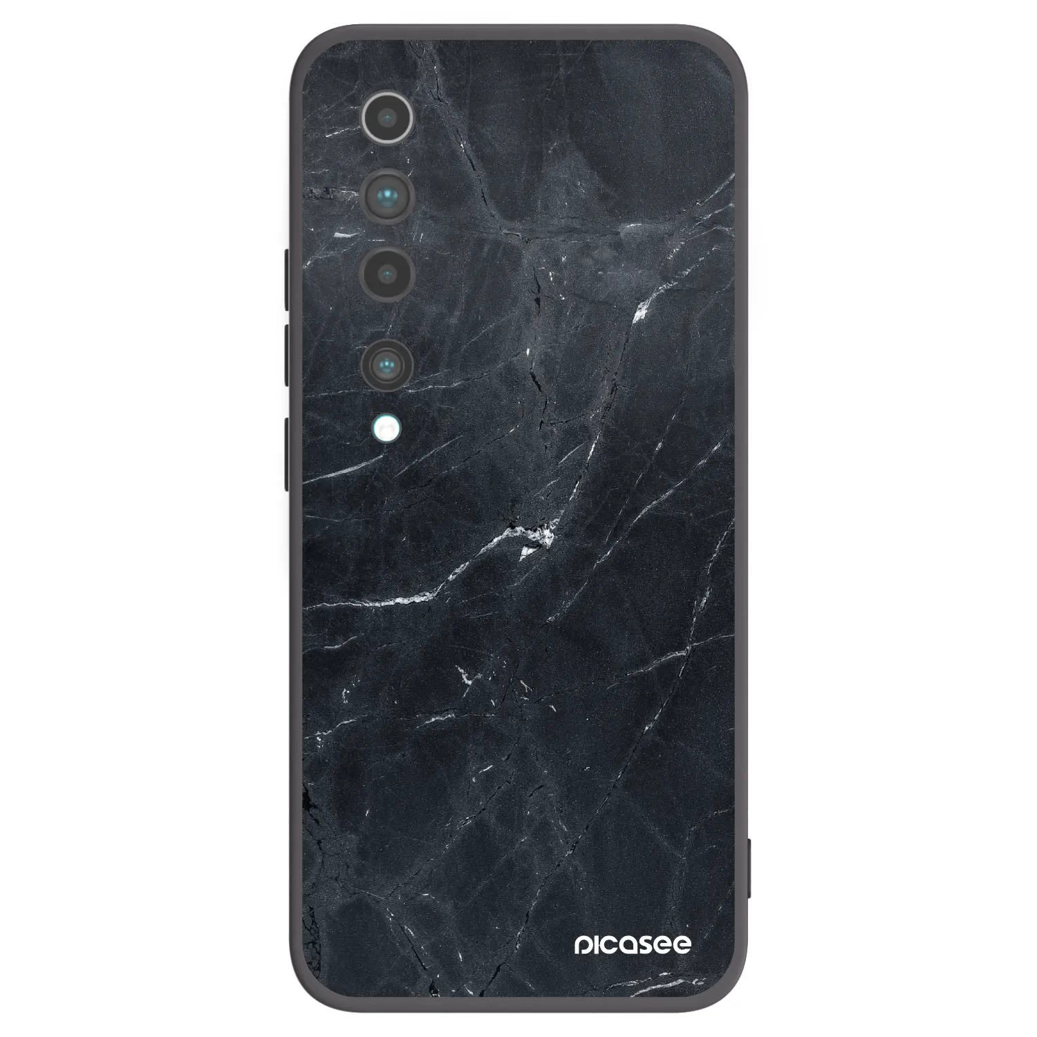 Picasee Μαύρη θήκη σιλικόνης για Xiaomi Mi 10 - Black marble