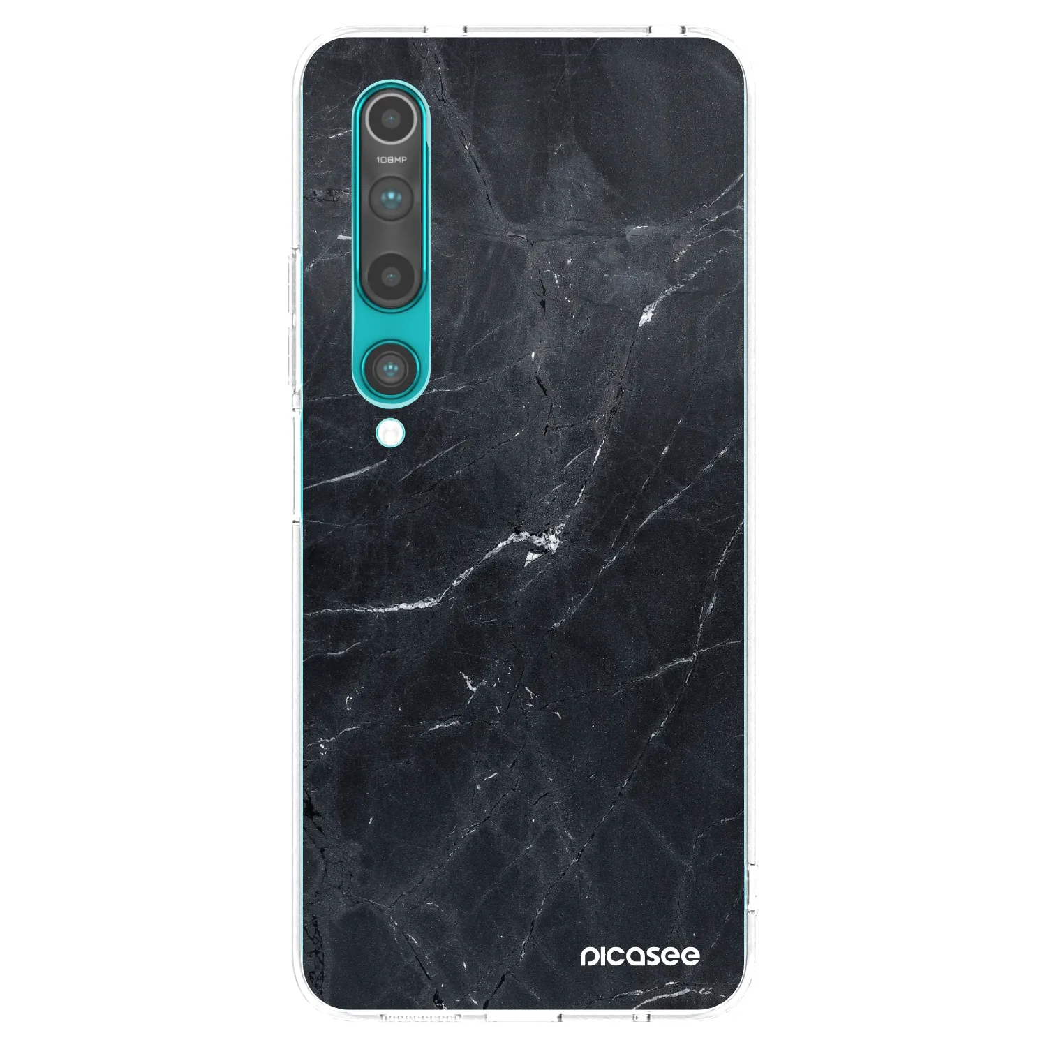 Picasee διαφανής θήκη σιλικόνης Xiaomi Mi 10 - Black marble