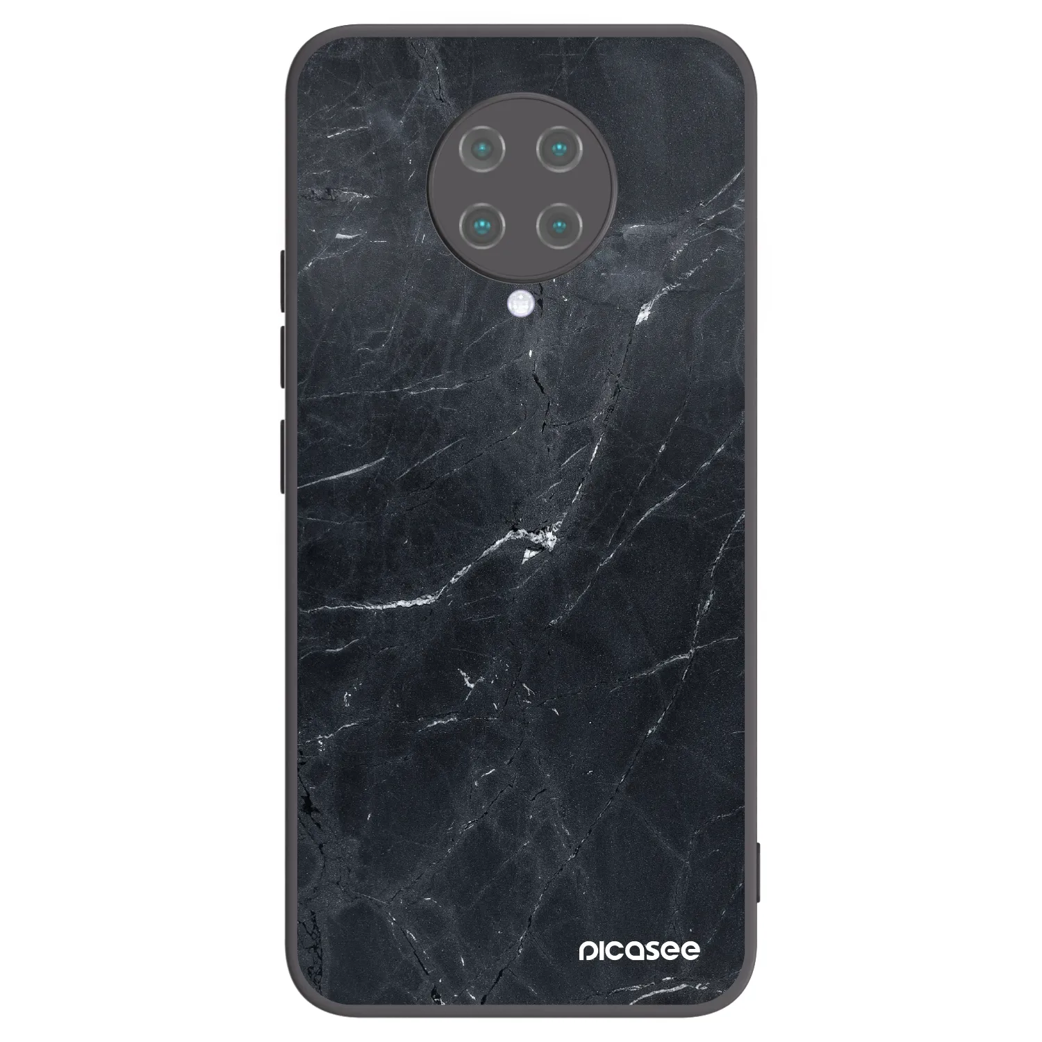 Picasee Μαύρη θήκη σιλικόνης για Xiaomi Poco F2 Pro - Black marble
