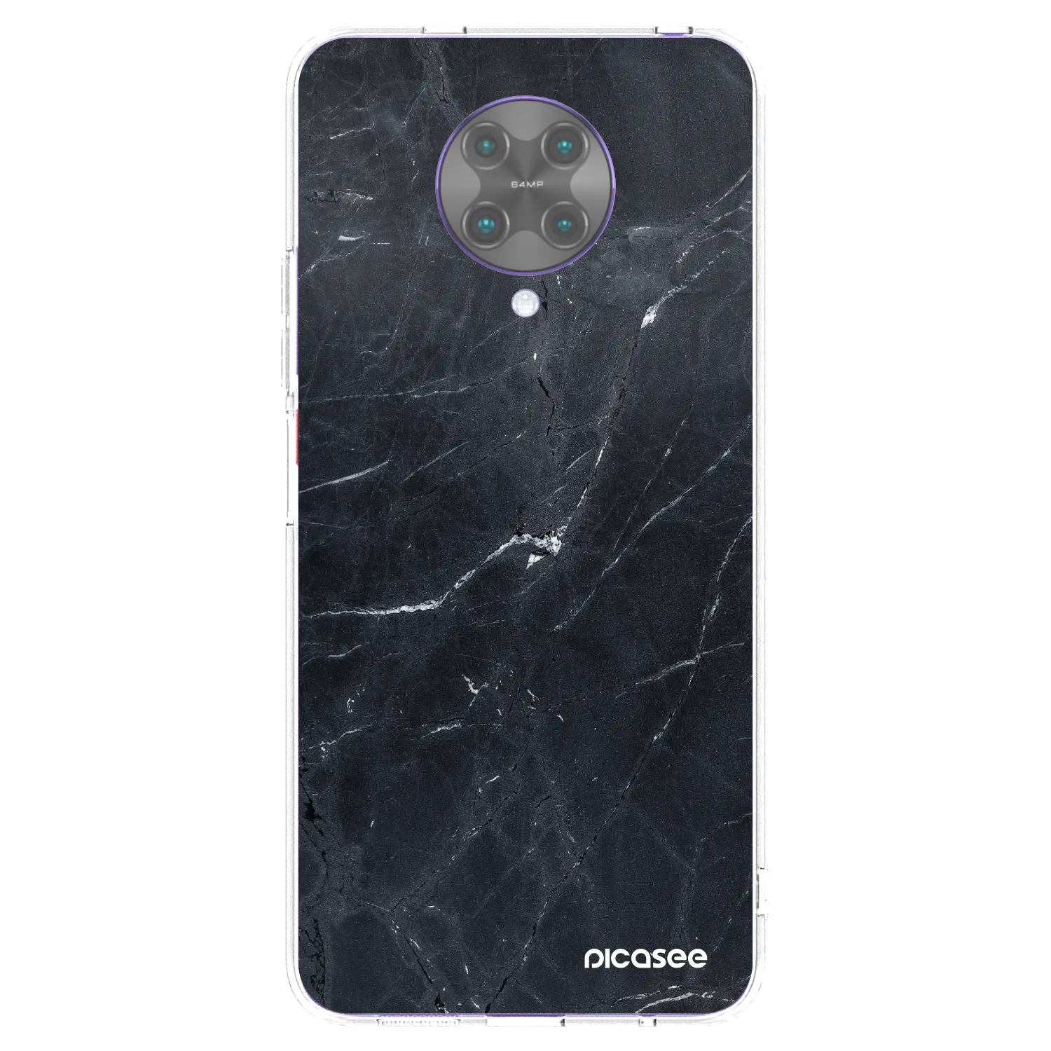 Picasee διαφανής θήκη σιλικόνης Xiaomi Poco F2 Pro - Black marble