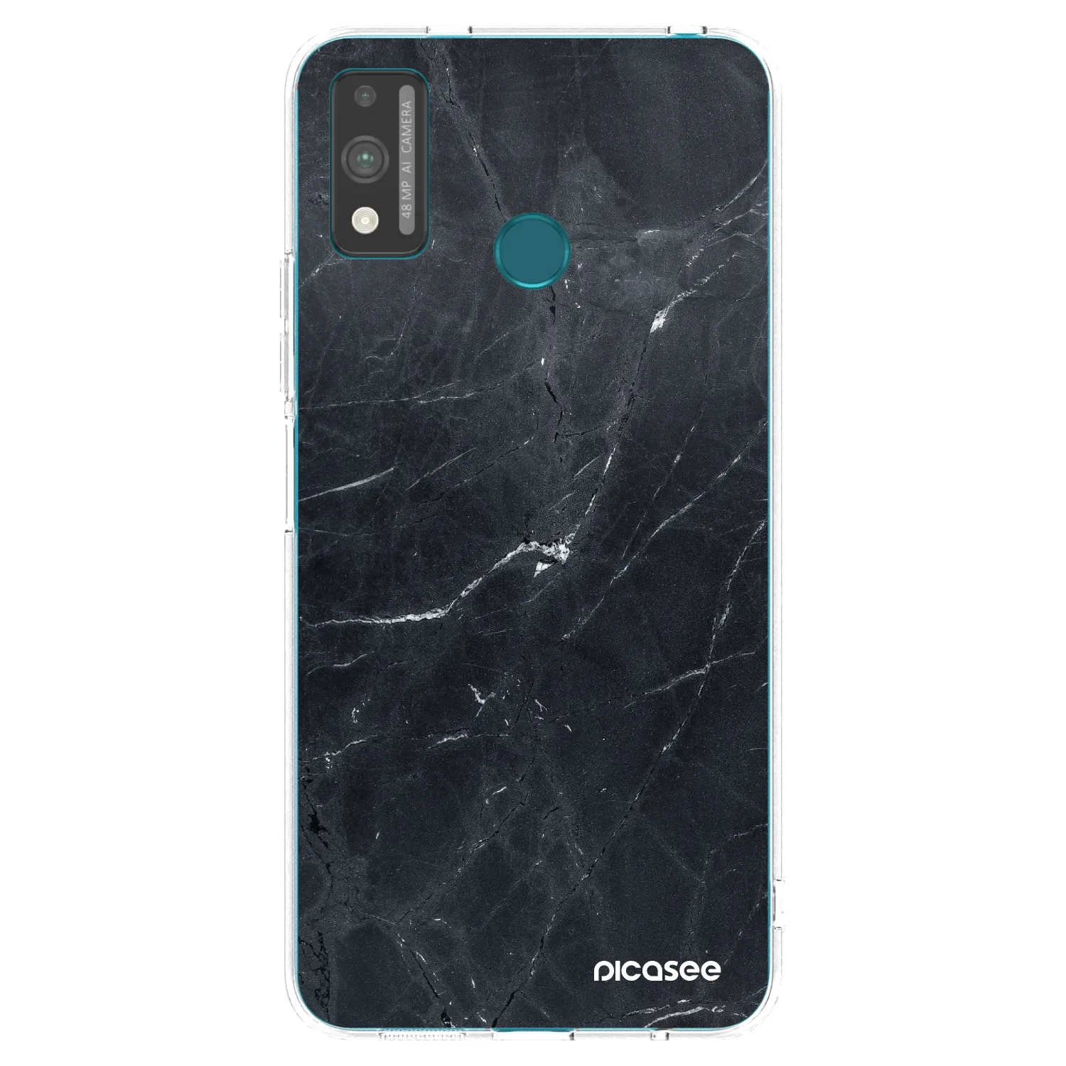 Picasee διαφανής θήκη σιλικόνης Honor 9X Lite - Black marble