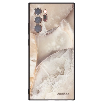 Picasee Μαύρη θήκη σιλικόνης για Samsung Galaxy Note 20 Ultra - Cream marble