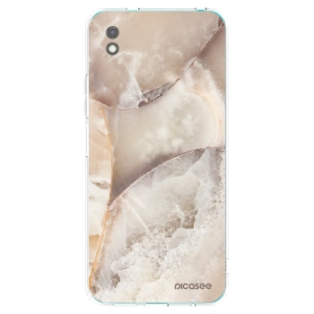 Picasee Μαύρη θήκη σιλικόνης για Xiaomi Redmi 9A - Cream marble