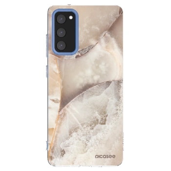 Picasee διαφανής θήκη σιλικόνης Samsung Galaxy S20 FE - Cream marble
