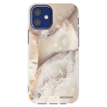 Picasee διαφανής θήκη σιλικόνης Apple iPhone 12 mini - Cream marble