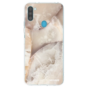 Picasee διαφανής θήκη σιλικόνης Samsung Galaxy M11 - Cream marble