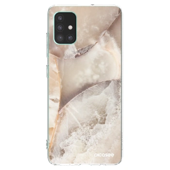 Picasee διαφανής θήκη σιλικόνης Samsung Galaxy M51 M515F - Cream marble