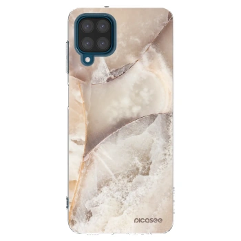 Picasee διαφανής θήκη σιλικόνης Samsung Galaxy A12 A125F - Cream marble