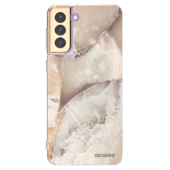 Picasee διαφανής θήκη σιλικόνης Samsung Galaxy S21+ 5G G996F - Cream marble