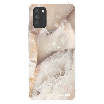 Picasee διαφανής θήκη σιλικόνης Xiaomi Poco M3 - Cream marble