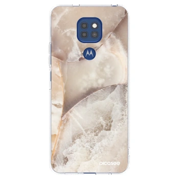 Picasee διαφανής θήκη σιλικόνης Motorola Moto G9 Play - Cream marble