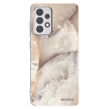 Picasee διαφανής θήκη σιλικόνης Samsung Galaxy A52 5G A525F - Cream marble