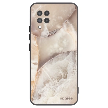 Picasee Μαύρη θήκη σιλικόνης για Samsung Galaxy A42 A426B - Cream marble