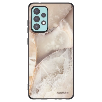 Picasee Μαύρη θήκη σιλικόνης για Samsung Galaxy A72 A725F - Cream marble