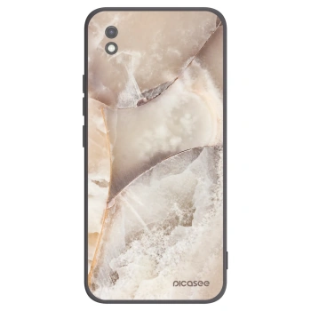 Picasee Μαύρη θήκη σιλικόνης για Xiaomi Redmi 9AT - Cream marble