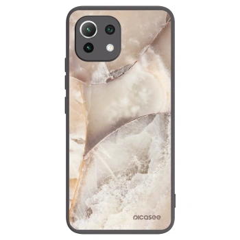 Picasee Μαύρη θήκη σιλικόνης για Xiaomi Mi 11 Lite - Cream marble