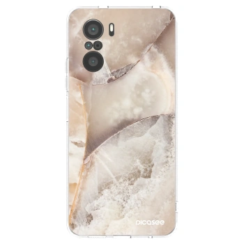 Picasee διαφανής θήκη σιλικόνης Xiaomi Poco F3 - Cream marble
