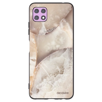 Picasee Μαύρη θήκη σιλικόνης για Samsung Galaxy A22 A226B 5G - Cream marble