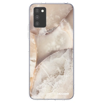 Picasee διαφανής θήκη σιλικόνης Samsung Galaxy A02s A025G - Cream marble