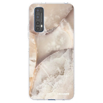 Picasee διαφανής θήκη σιλικόνης Realme 7 - Cream marble