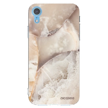 Picasee διαφανής θήκη σιλικόνης Apple iPhone XR - Cream marble