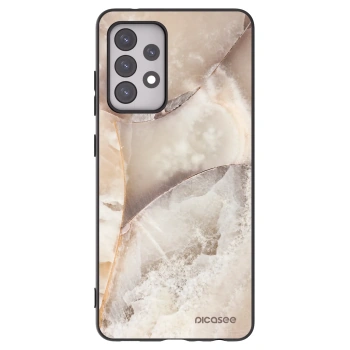 Picasee Μαύρη θήκη σιλικόνης για Samsung Galaxy A52s 5G A528B - Cream marble